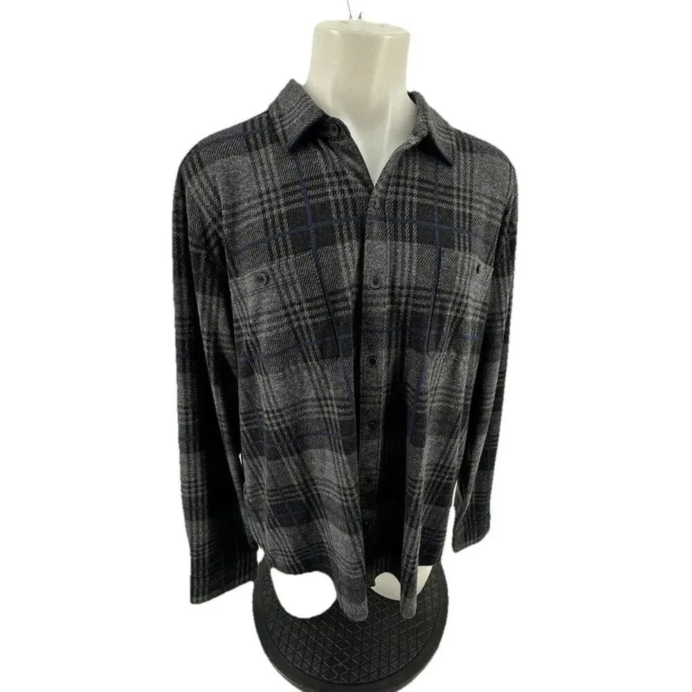 Tommy Bahama XXL Men Button Up Shirt Long Sleeve Plaided Casual N23v